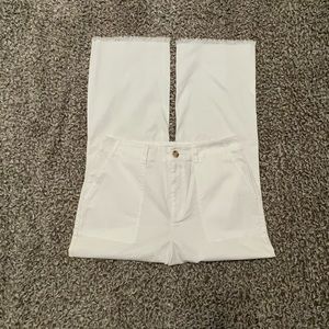 NEW DIRECTIONS WHITE CROPPED FRINGED JEANS SZ 6 3/$20